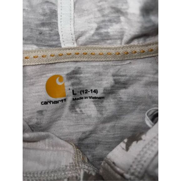 Carhartt light  size l active/athleisure long sleeve hoodie half buttons - Picture 5 of 5